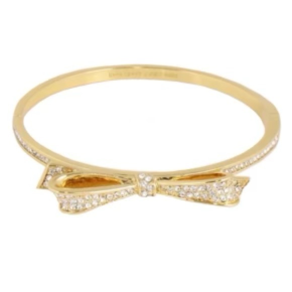 KATE SPADE • Gold Crystal Love Notes Bangle Bracelet - Picture 7 of 7